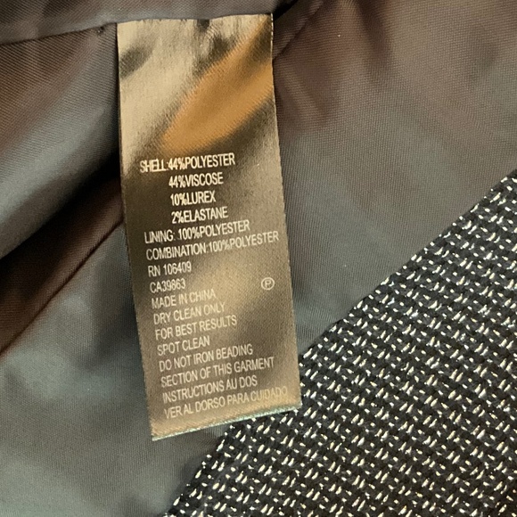 Tahari Navy and Silver Tweed Skirt Set - Picture 7 of 15